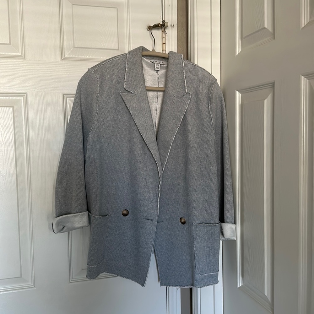 Blazer size US12, gray, 77%cotton, 23% polyester, excellent condition